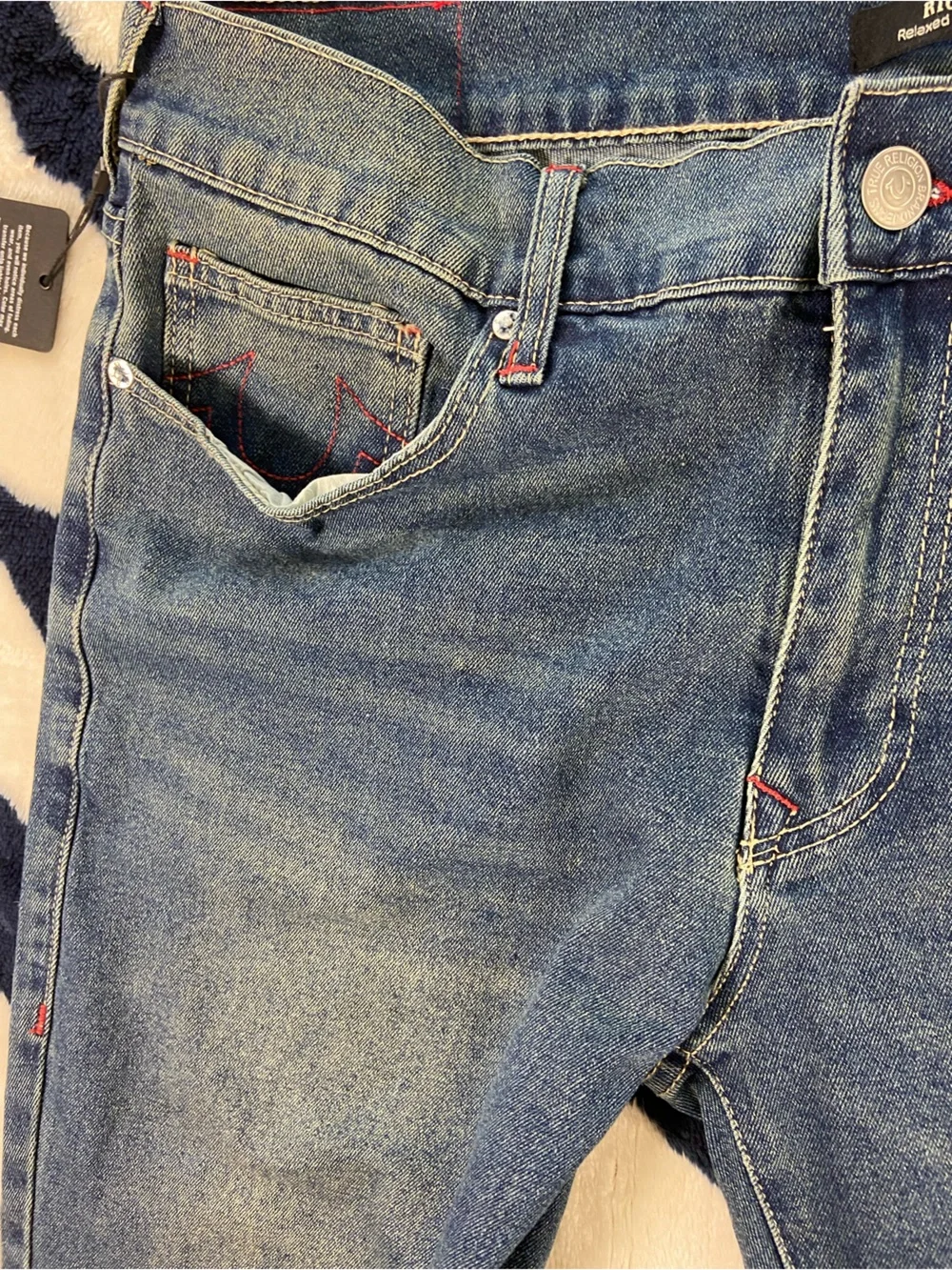NWT Men’s True Religion 36x34 Ricky Straight Leg Jeans Toasted Cinnamon Wash